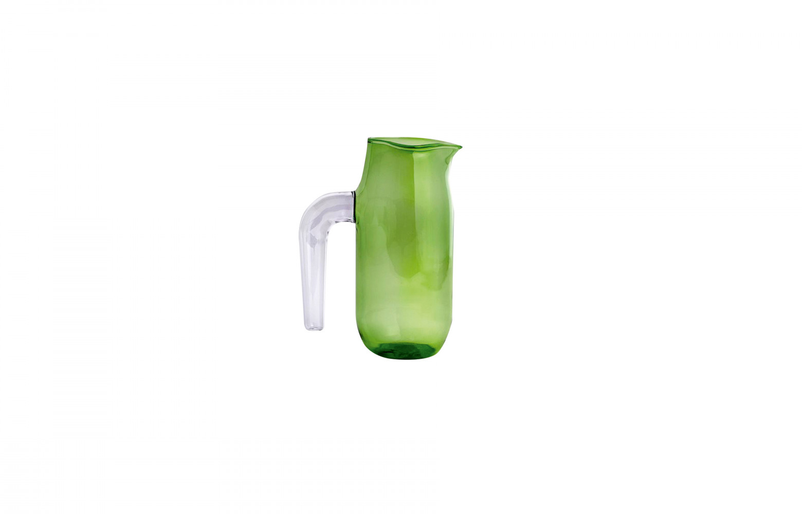 Carafe Jug, en verre, design Jochen Holz, 45 €. Hay, en vente chez RBC.