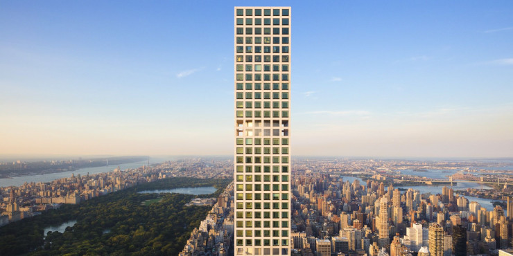Le gratte-ciel du 432 Park Avenue Tower, nouveau venu dans la skyline new-yorkaise.
