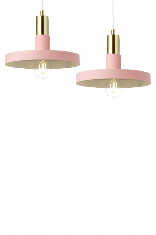 Suspensions Erica en métal rose et finition dorée, 38 €. 4Murs.