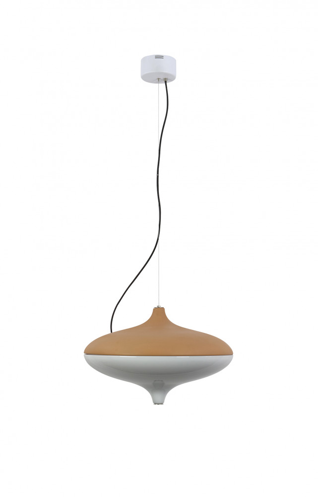 Suspension « T-Cotta » en verre et céramique, design Chiaramonte Marin Studio, 1 390 €. Hind Rabii.