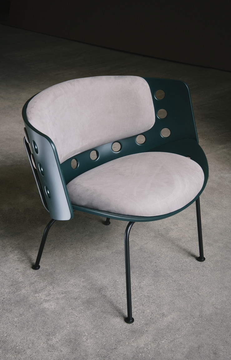 Melitea, fauteuil atypique dessiné par Luca Nichetto pour La Manufacture.