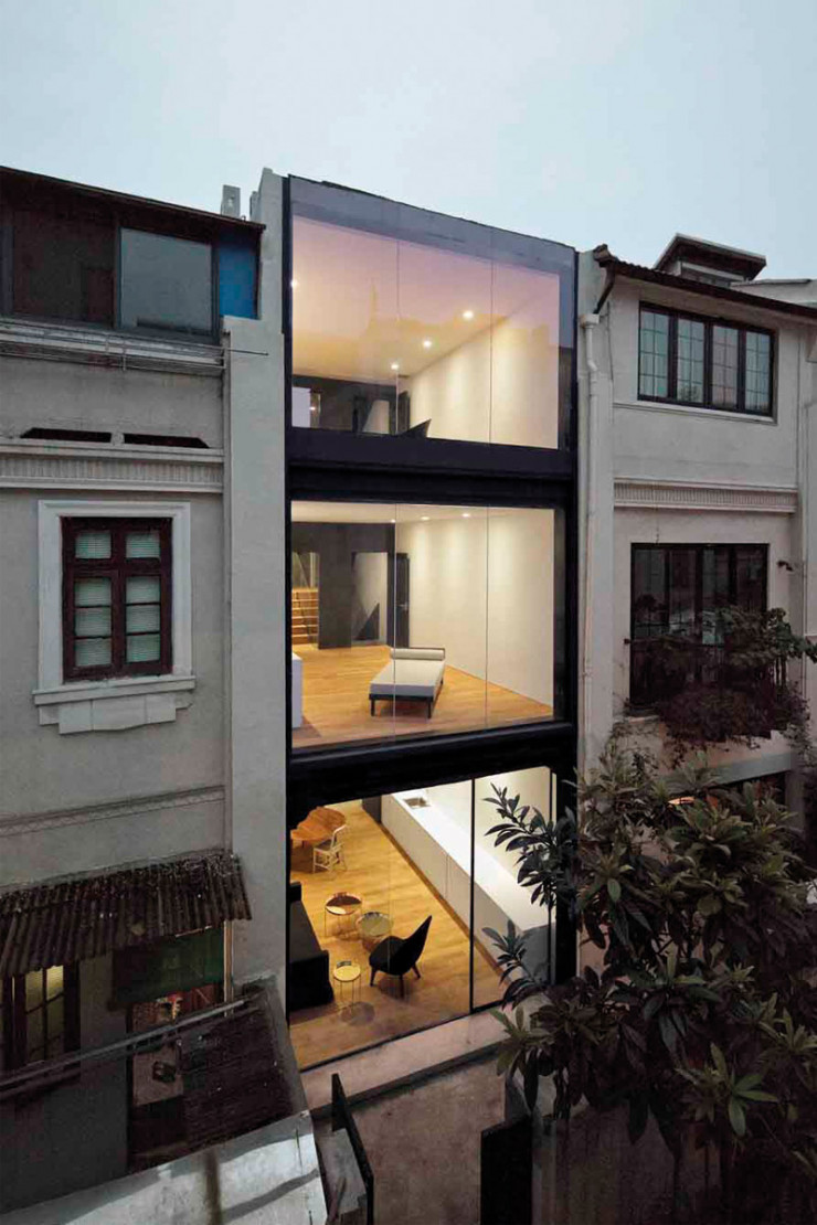 Tout comme la Split House (2009), Rethinking the Split House (2012) reprend la typologie des maisons traditionnelles de Shanghai avec des demi-étages desservis par un escalier central.