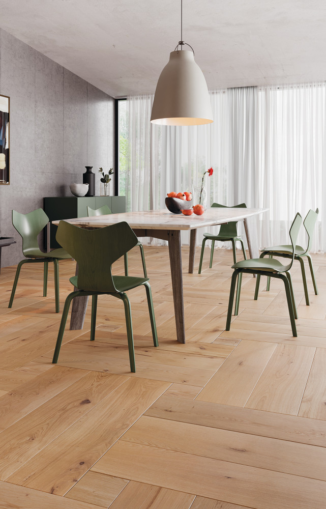 Parquet Weave avec parement en chêne de 3 mm, contrecollé (Labor Legno).