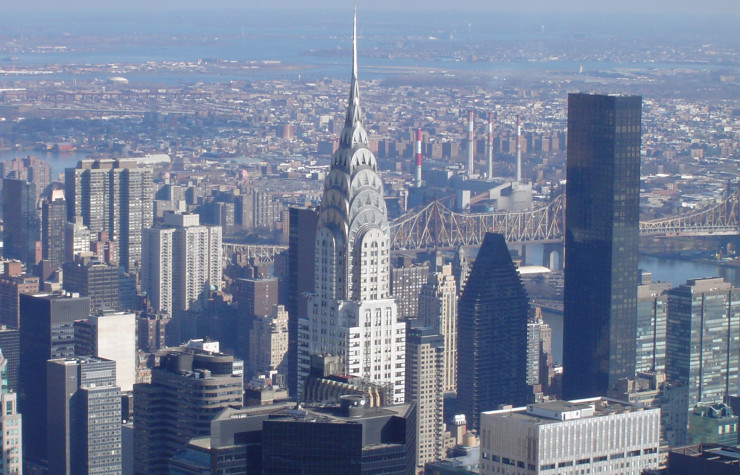 Vue aérienne du Chrysler Building.