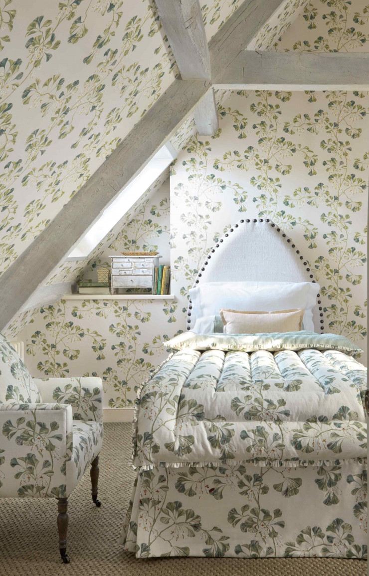 Gamme en coton « Greenacre » (Colefax and Fowler).