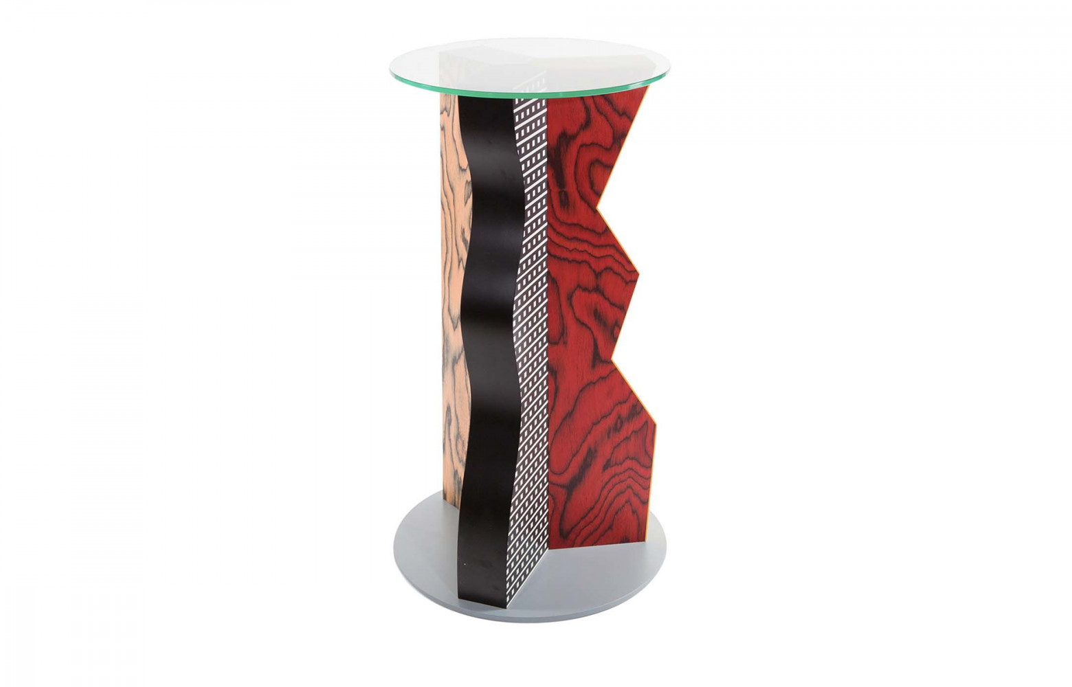 Table Ivory Column en verre et plastique, design Ettore Sottsass, 3 330 €. Memphis Milano.