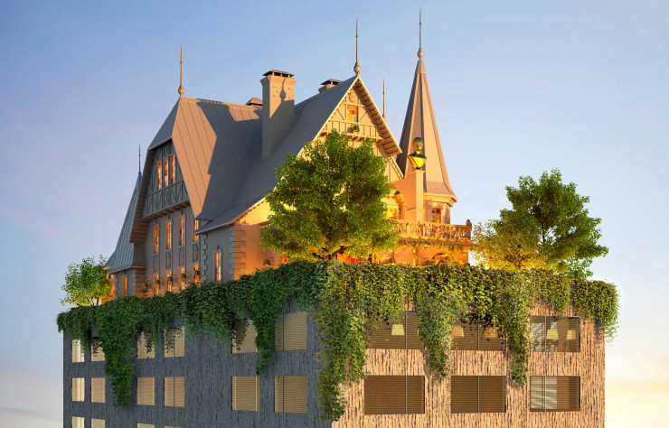La Maison Heler, un château dans le ciel signé Philippe Starck, actuellement en construction à Metz.