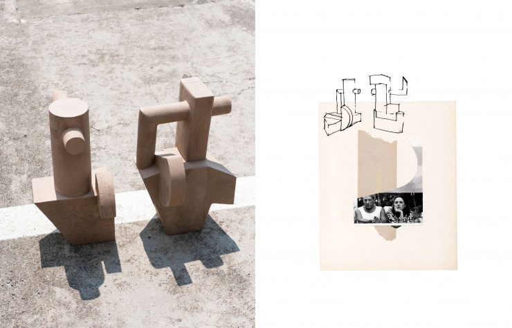 Pablo & Dora (Tacchini, 2020). Ces vases cubistes en grès sont un hommage à Pablo Picasso et Dora Maar, sa compagne et muse. Fabriqués selon la technique de la poterie en bobine, ils se présentent sous la forme de formes géométriques superposées qui créent un effet de profondeur et de volume qui varie en fonction du point de vue.