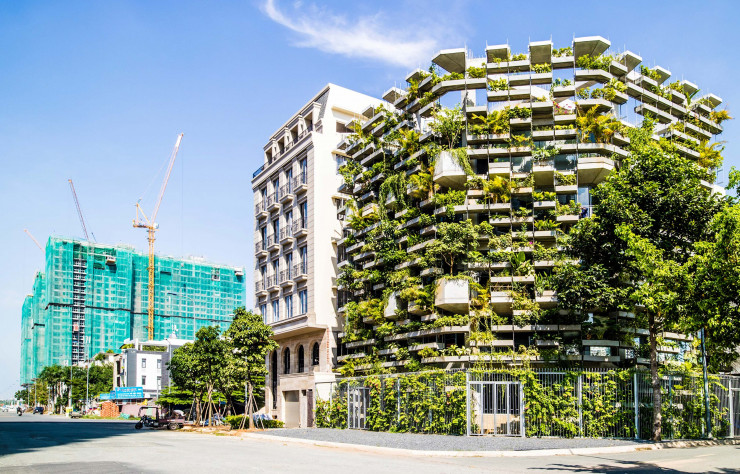 Urban Farming, une « ferme verticale » au cœur de Hô Chi Minh-Ville, projet en cours de construction.