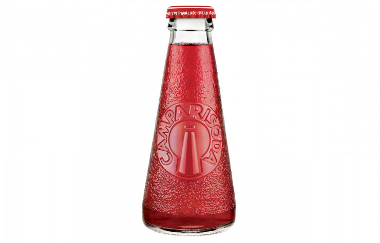 La mythique bouteille de Campari Soda, inchangée depuis 1932.