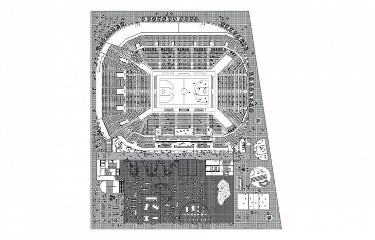 Le plan du futur temple des Jeux olympiques, à Paris : l’Arena porte de la Chapelle.