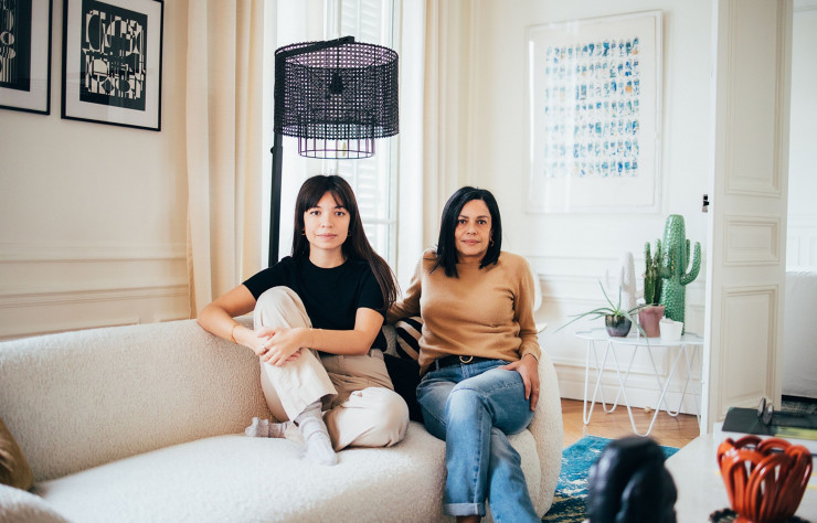 Isabelle Le Trung, fondatrice et créatrice d’Unum Design et sa fille Camille.
