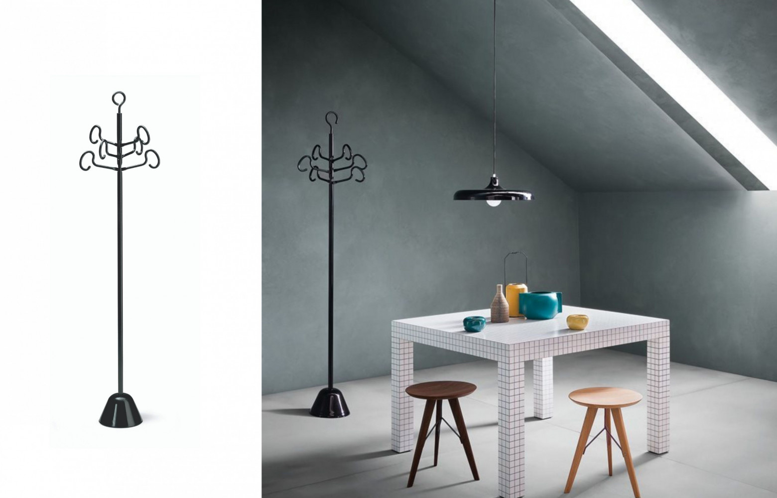 7/ Servomanto, en polypropylène et en acier, design Achille et Pier Giacomo Castiglioni, 542 €. Zanotta sur...