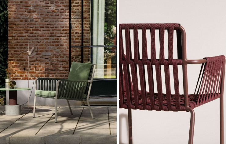 Le fauteuil Net, du studio Kettal, une structure classique recouverte d’un matériau léger et aérien : attractif.