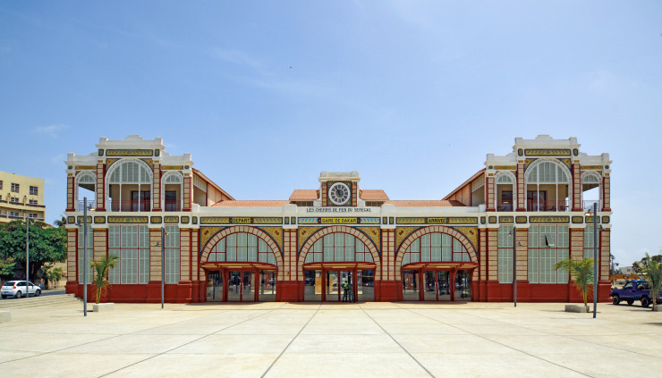 Gare de train de la capitale du Sénégal, Dakar, construit en 1910.