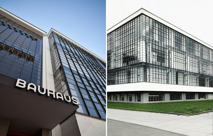 Façade de l’établissement du Bauhaus Dessau.