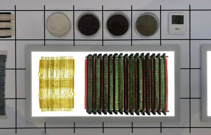 Échantillon de textile obtenu à partir d’algues.