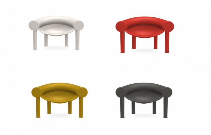 Le fauteuil Sam Son est disponible en quatre coloris.