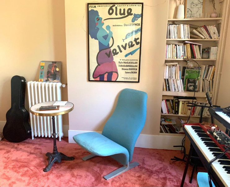 Le fauteuil Concorde de Pierre Paulin, dans le studio d’Alexia Gredy.