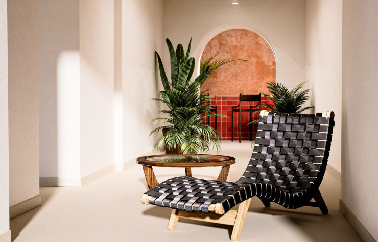 Chaise Alacran par Michael van Beuren. L’une des créations gagnantes du concours « Organic Design and Home Furnishing » organisé par le MoMA de New York en 1941. Idéale pour un usage intérieur ou extérieur.