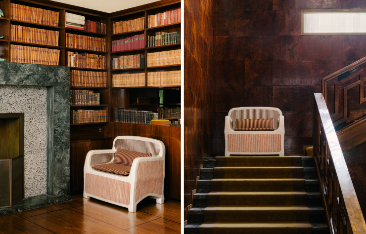 Le fauteuil Sillage d’Hermès, imaginé par l’architecte et designer indien Bijoy Jain (Studio Mumbai),