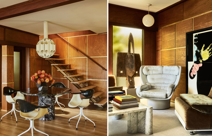Le mélange de styles et d’époques prime dans cet maison conçue il y a des décennies par l’architecte Richard E. Lindt.