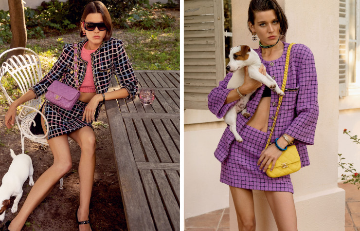 Inez & Vinoodh pour la campagne de publicité de la collection de prêt-à-porter printemps-été 2022 de la maison Chanel.