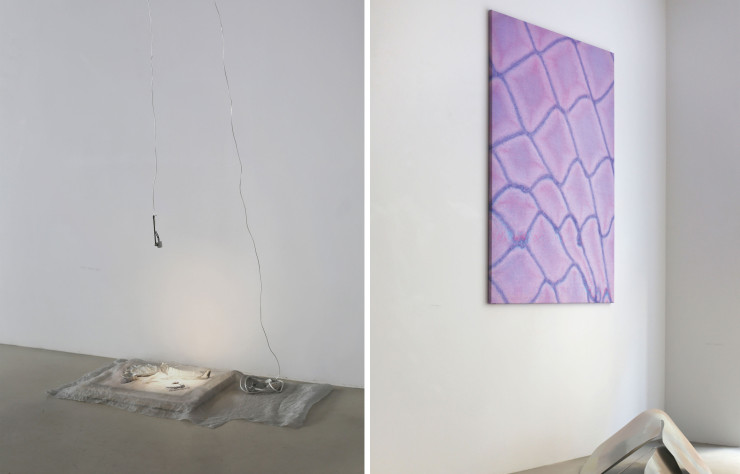 L’oeuvre «Kit para el anochecer» de Laura Sebastianes» (à gauche). / L’impression AF_1_22 d’Alizée Gazeau (à droite).