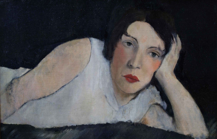 Portrait de Damia, circa 1930, HST, 88,1 x 74,4 x 6,4 cm.
