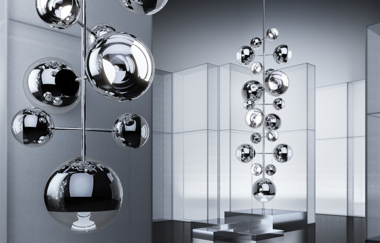 La lampe Mirror Ball, best-seller de la marque Tom Dixon.