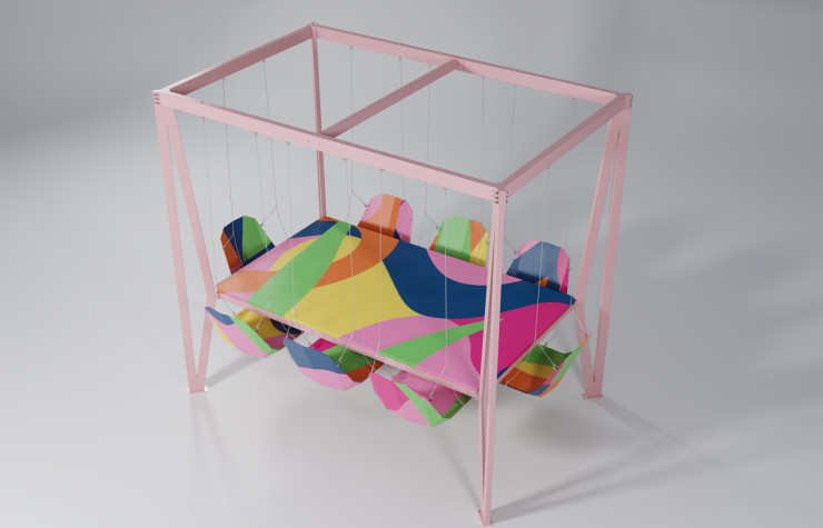 Swing Table par Duffy London, découverte lors de la Clerkenwell Design Week 2022