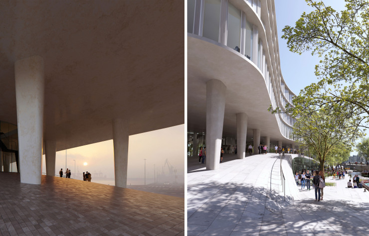 À Aarhus, au Danemark, The Hinge est un immeuble de bureaux conçu dans une démarche durable. Son achèvement est prévu en 2026.