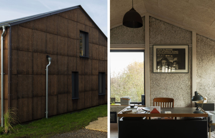 Flat House réalisée à partir de panneaux préfabriqués en chanvre par Practice Architecture