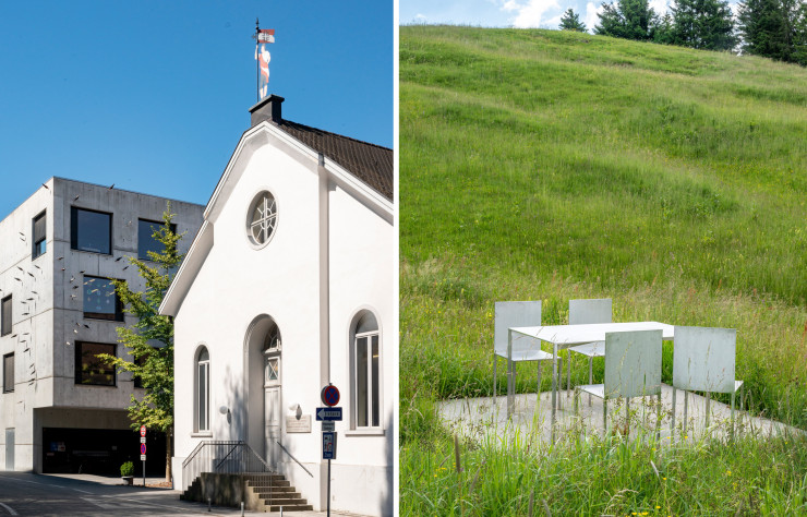 À Dornbirn, le Special Education Centre (au second plan) a été conçu par Marte.Marte, agence emblématique de la production architecturale du Vorarlberg. Derrière cette enveloppe robuste en béton, tous les aménagements intérieurs sont en bois.