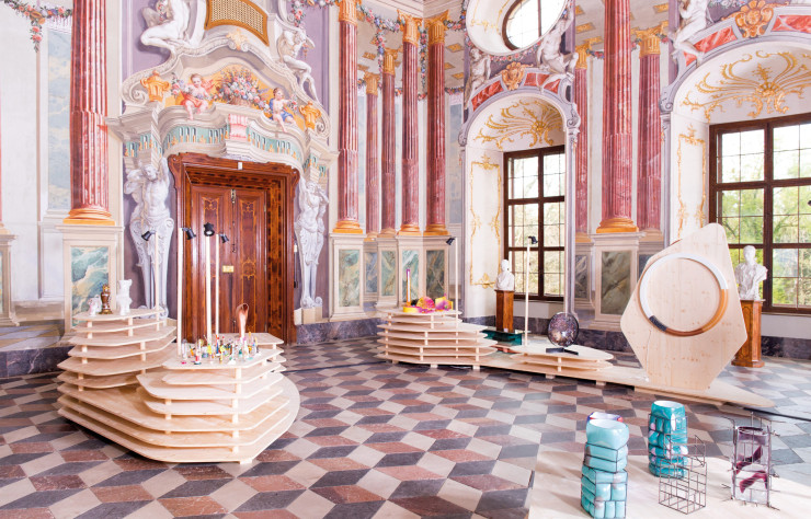 Le faste baroque du château d’Hollenegg s’accommode à merveille du design de pointe. Ici, lors de l’exposition « Morphosis », en 2017.