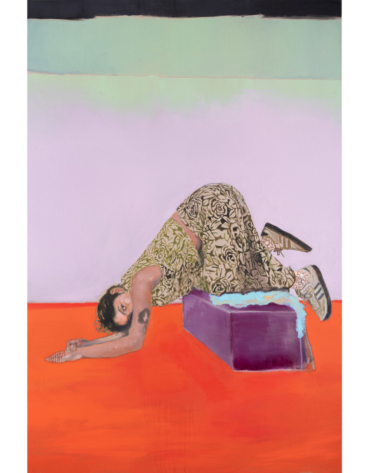 Paz Corona, Untitled, 2022, Peinture, 220 x 180 cm, Courtesy de l’artiste et Galerie Filles du Calvaire