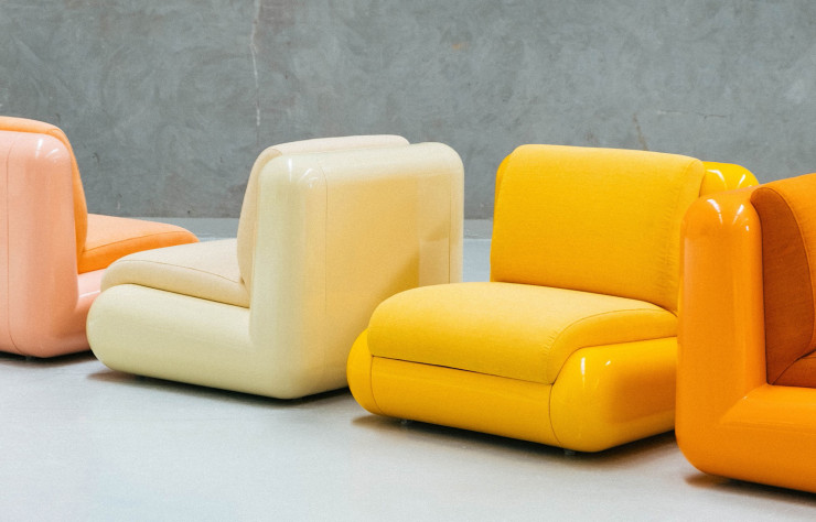 Le fauteuil Uma est disponible en quatre couleurs.