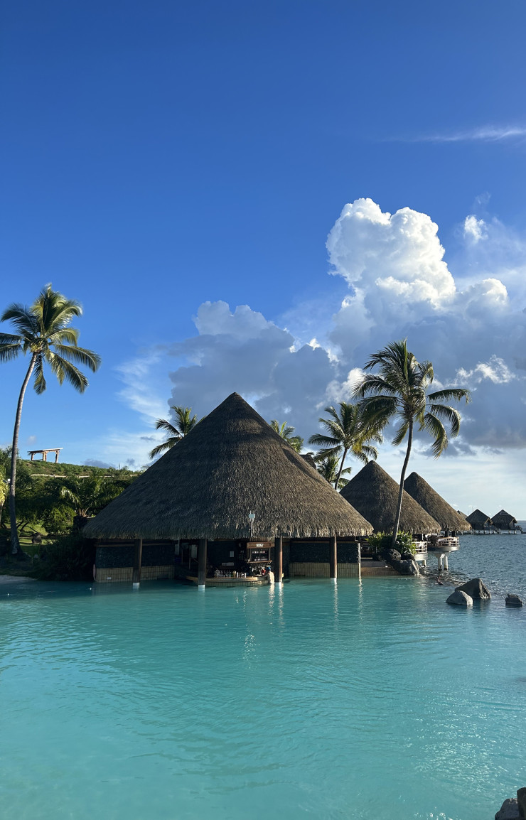 L’une des piscines de l’InterContinental Tahiti.