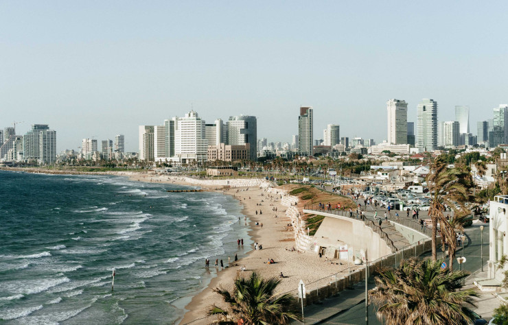 Vue de Tel Aviv depuis la plage