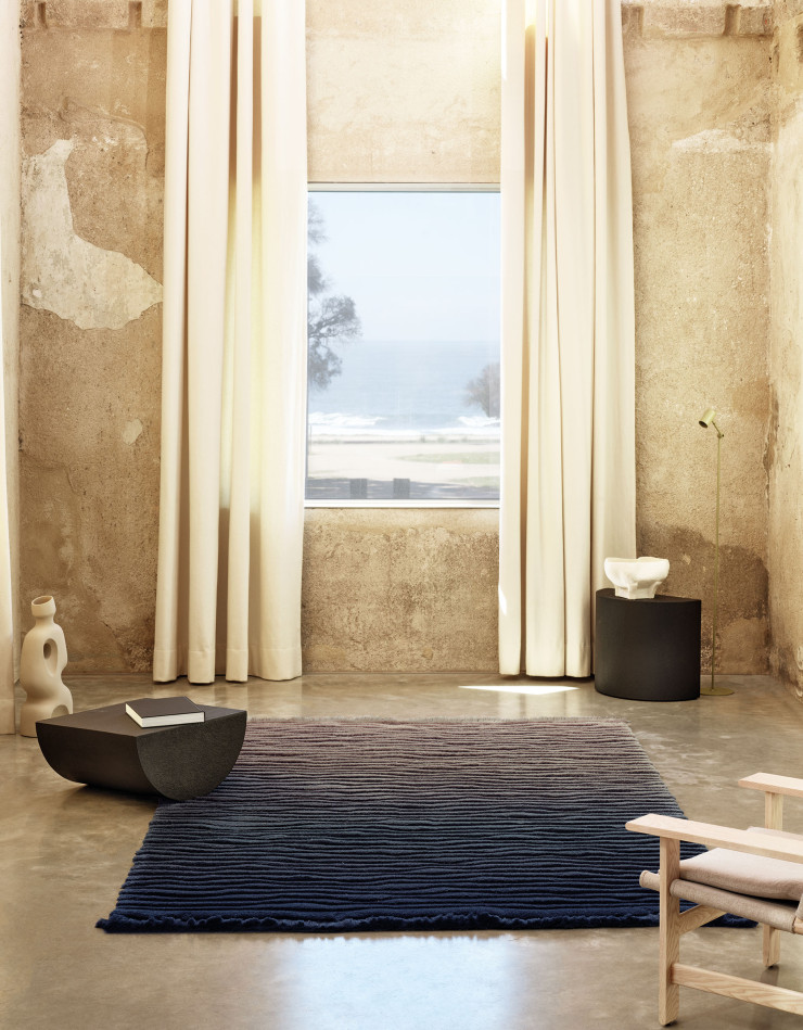 Infiniment graphique, le tapis Bedforms est fabriqué par Ferreira de Sa