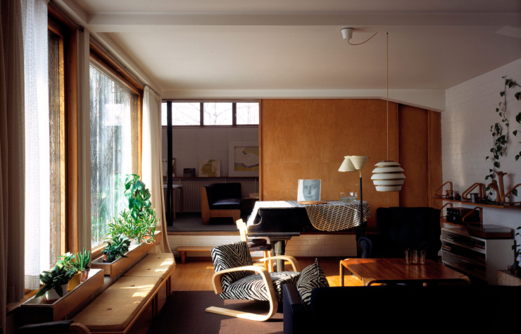 Salon de la Aalto House à Helsinki