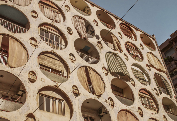 Le Koujak-Jaber Building imaginé par Victor H. Bisharat (196, image tirée du livre « Modernist Beirut  » de Matthieu Salvaing et Guillaume Excoffier.