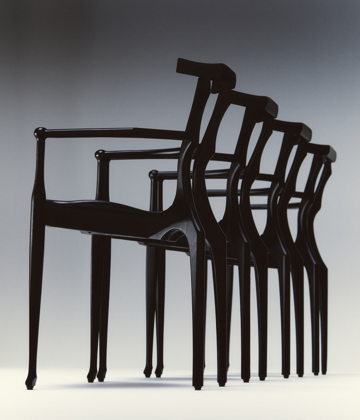 La chaise Gaulino, imaginée en 1987 par Oscar Tusquets pour BD Barcelona. (c) Eduard Sanchez