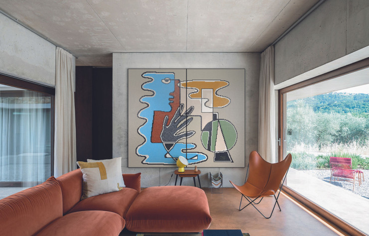 À la façon des mosaïques de Pompéi, Calliope est l’un des quatre décors imaginés par Vincent Darré pour la marque Bisazza. L’architecte d’intérieur revendique l’inspiration de Jean Cocteau, son artiste fétiche.