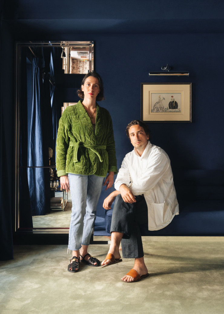 Portrait de Charlotte Albert et Alexis Lamesta, les deux fondateurs de Necchi Architecture.