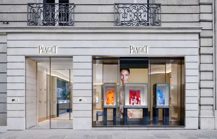 La devanture de la boutique Piaget.