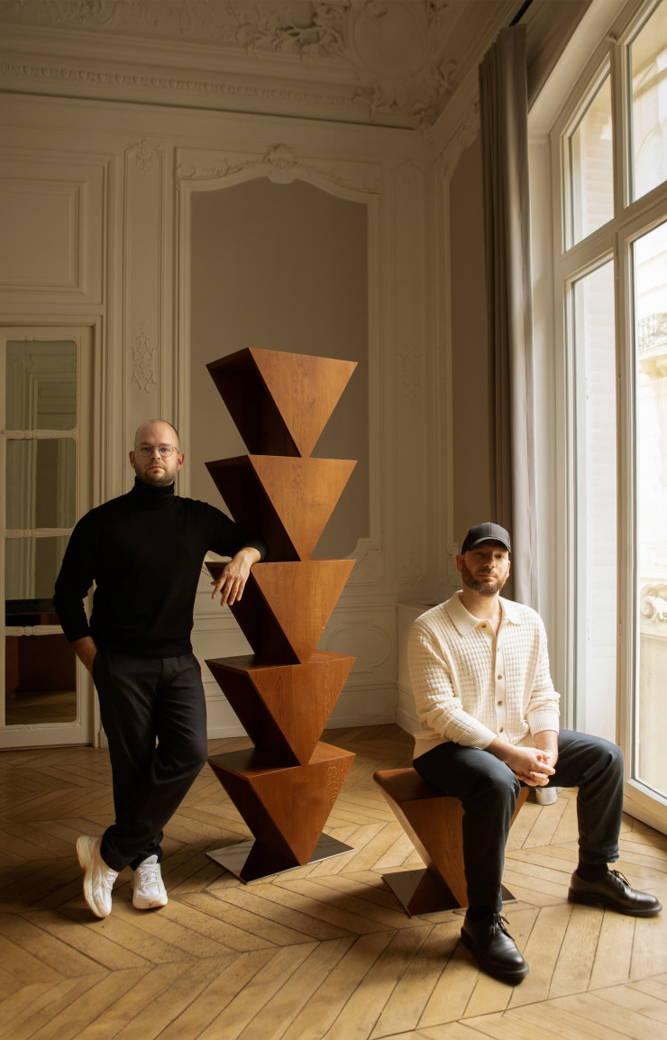 Portrait de Jérémy Pradier et Aurélien Jeauneau, fondateurs de la galerie Pradier-Jeauneau. © Adel Slimane Fecih