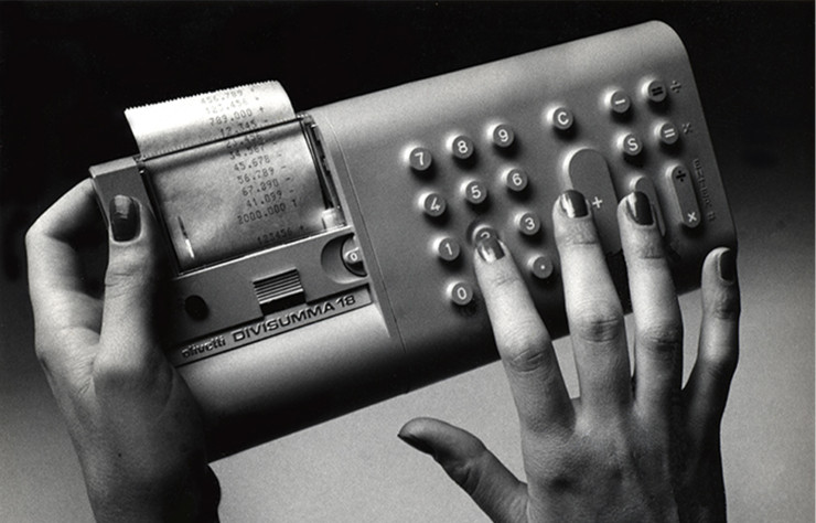 La machine à calculer « Divisumma 18 », conçue en 1973 pour Olivetti.