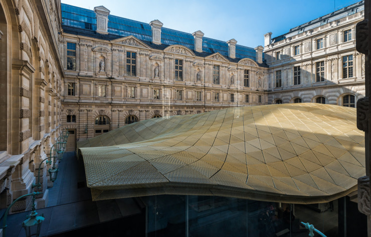 Le pavillon des Arts Islamique du Louvre, conçu avec Rudy Ricciotti dans la Cour Visconti.