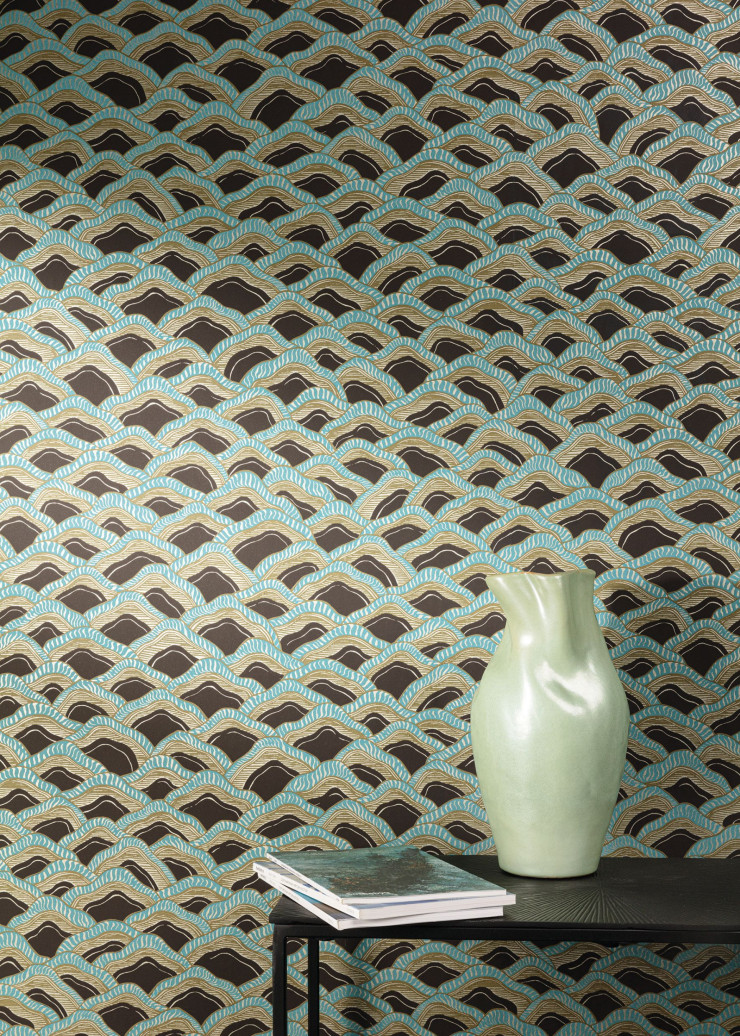 Le papier peint « Amazonite » de Masureel.